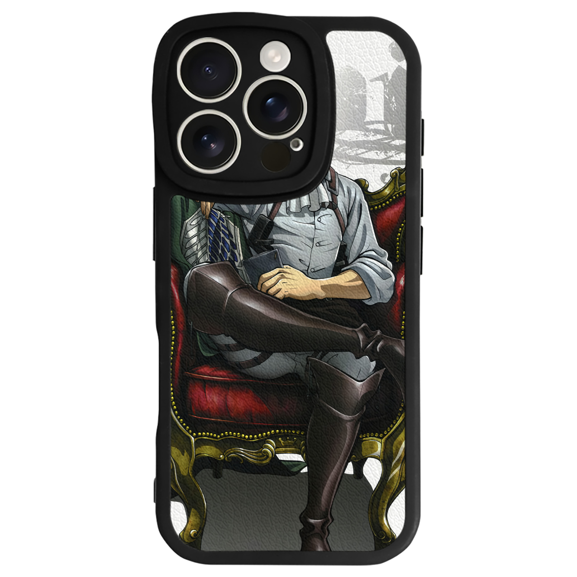 （画像用） 進撃の巨人 Attack on Titan 【iPhone 16シリーズ対応】シリコンスマホケース（レザー調） 材質：シリコン